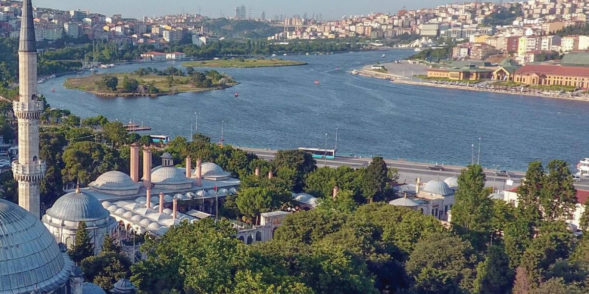Urban transformation project with a view of the Golden Horn Bay