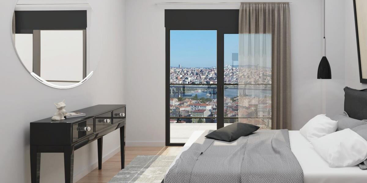 Urban transformation project with a view of the Golden Horn Bay
