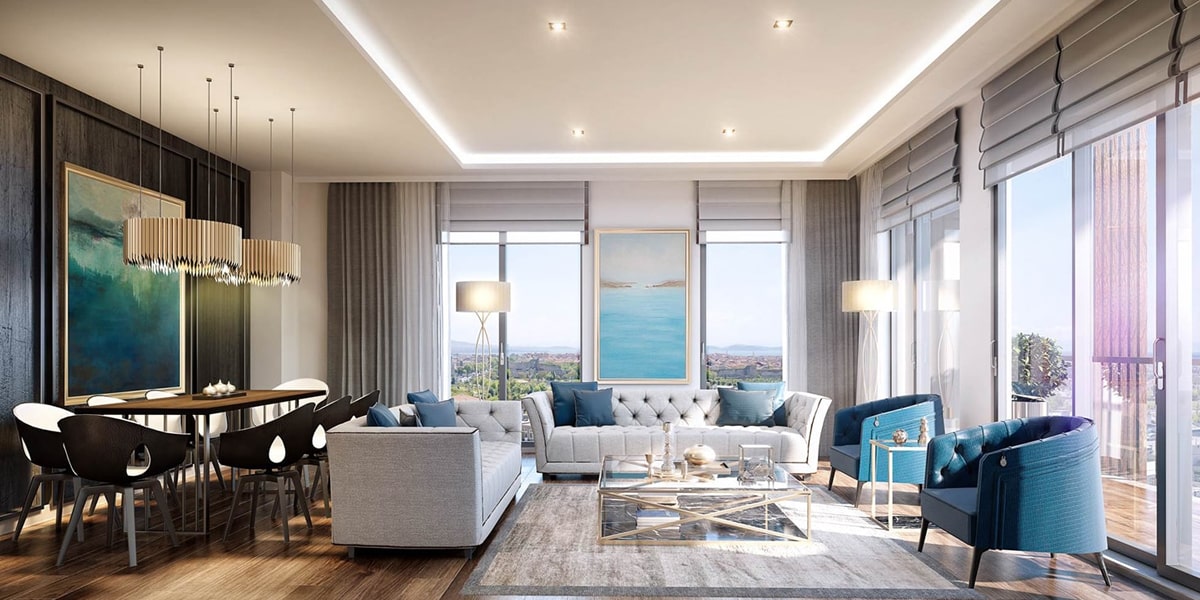 Luxurious apartments with charming finishes in a distinctive project in Istanbul