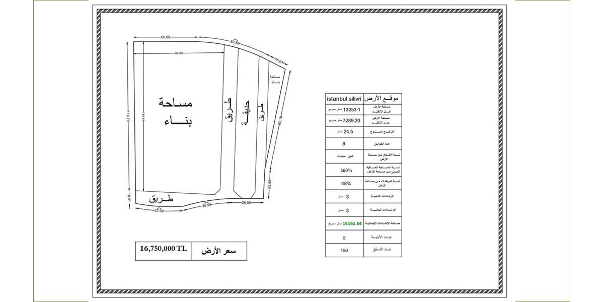 أرض سكنية في اسطنبول سيلفري K-1-16