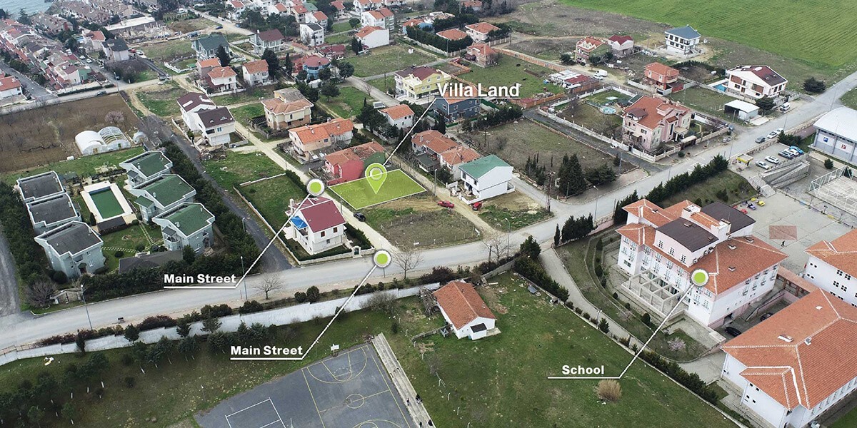 Land  Villa imarlı with a natural view in the middle of the city of Silveri